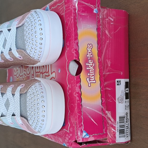 Sketchers Women's Twinkle Toes: HI-Lites-Heart Pop - Color: Rose Gold - Size: 8 - Picture 3 of 9